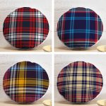 4'lü Ekose Özel Tasarım Yuvarlak Yastık Kırlent Kılıf Seti Realhomes