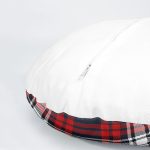 4'lü Ekose Özel Tasarım Yuvarlak Yastık Kırlent Kılıf Seti Realhomes