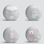 4'lü I'm Happy Yuvarlak Yastık Kırlent Kılıf Seti Realhomes