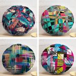 4'lü Geometrik Şekil Desenli Modern Yuvarlak Yastık Kırlent Kılıf Seti Realhomes