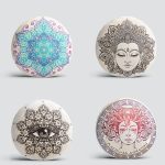 4'lü Medusa Gorgon Özel Tasarım Dijital Baskılı Yuvarlak Yastık Kırlent Kılıf Seti Realhomes