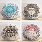 4'lü Medusa Gorgon Özel Tasarım Dijital Baskılı Yuvarlak Yastık Kırlent Kılıf Seti Realhomes