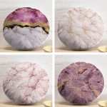 4'lü Realhomes Renkli Mermer Kombinli Yuvarlak Yastık Kırlent Kılıf Seti Realhomes