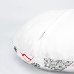 4'lü Realhomes Beyaz Zeminli Yılbaşı Konseptli Yuvarlak Yastık Kırlent Kılıf Seti Realhomes