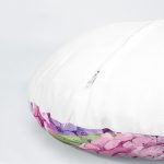 4'lü Realhomes Ortanca Çiçeği Motifli Modern Kombin Yuvarlak Yastık Kırlent Kılıf Seti Realhomes