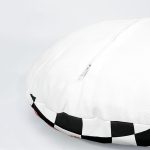 4'lü Realhomes Siyah Beyaz Damalı Kız Motifli Modern Yuvarlak Yastık Kırlent Kılıf Seti Realhomes