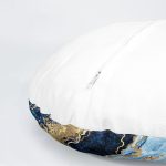 4'lü Realhomes Mavi Mermer Kombinli Yuvarlak Yastık Kırlent Kılıf Seti Realhomes