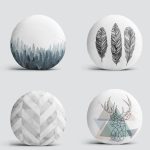 4'lü Realhomes Dijital Baskılı Dekoratif Yuvarlak Yastık Kırlent Kılıf Seti Realhomes