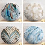 4'lü Realhomes Dijital Baskılı Dekoratif Yuvarlak Yastık Kırlent Kılıf Seti Realhomes