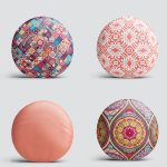 4'lü Realhomes Dijital Baskılı Dekoratif Yuvarlak Yastık Kırlent Kılıf Seti Realhomes