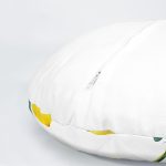 4'lü Realhomes Limon ve Tropikal Yaprak Kombinli Yuvarlak Yastık Kırlent Kılıf Seti Realhomes