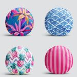 4'lü Realhomes Dijital Baskılı Dekoratif Yuvarlak Yastık Kırlent Kılıf Seti Realhomes