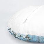 4'lü Mavi Zeminde Dal ve Çiçek Tasarımlı Yuvarlak Yastık Kırlent Kılıf Seti Realhomes