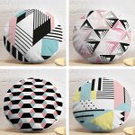 4'lü Geometrik Temalı Yuvarlak Yastık Kırlent Kılıf Seti Realhomes