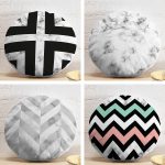 4'lü Geometrik Zemin Yuvarlak Yastık Kırlent Kılıf Seti Realhomes