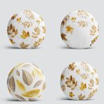 4'lü Altın Varaklı Dekoratif Yuvarlak Yastık Kırlent Kılıf Seti Realhomes