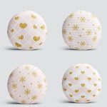 4'lü Pembe Zemin Soft Zigzag Yuvarlak Yastık Kırlent Kılıf Seti Realhomes