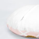 4'lü Pembe Zemin Soft Zigzag Yuvarlak Yastık Kırlent Kılıf Seti Realhomes