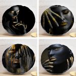 - YuvPtk4luSet306-4lu-Siyahi-Kadinlar-Dekoratif-Yuvarlak-Yastik-Kirlent-Kilif-Seti - Realhomes  4'lü Siyahi Kadınlar Dekoratif Yuvarlak Yastık Kırlent Kılıf Seti Realhomes