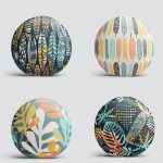 4'lü Realhomes Özel Tasarım Yuvarlak Yastık Kırlent Kılıf Seti Realhomes