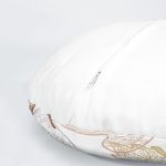 4'lü Renkli Zemin Üzerinde Yaprak Desenli Modern Yuvarlak Yastık Kırlent Kılıf Seti Realhomes