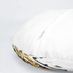 4'lü Beyaz Zemin Üzerinde Gold Detaylı  Modern Yuvarlak Yastık Kırlent Kılıf Seti Realhomes