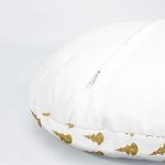 4'lü Renkli Zemin Üzerinde Gold Detaylı  Modern Yuvarlak Yastık Kırlent Kılıf Seti Realhomes