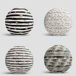 4'lü Beyaz Zemin Üzerinde Gold Detaylı Yaprak Desenli Modern Yuvarlak Yastık Kırlent Kılıf Seti Realhomes