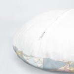 4'lü Renkli Zemin Üzerinde Geometrik Çizimli Modern Yuvarlak Yastık Kırlent Kılıf Seti Realhomes