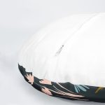 4'lü Rengarenk Zemin Üzerinde Çiçek Desenli Modern Yuvarlak Yastık Kırlent Kılıf Seti Realhomes