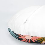 4'lü Rengarenk Zemin Üzerinde Çiçek Desenli Modern Yuvarlak Yastık Kırlent Kılıf Seti Realhomes