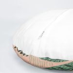 4'lü Renkli Zemin Üzerinde Yaprak Desenli Modern Yuvarlak Yastık Kırlent Kılıf Seti Realhomes