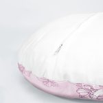 4'lü Renkli Zemin Üzerinde Yaprak Desenli Modern Yuvarlak Yastık Kırlent Kılıf Seti Realhomes