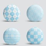 4'lü Renkli Zemin Üzerinde Geometrik Çizimli Modern Yuvarlak Yastık Kırlent Kılıf Seti Realhomes