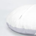 4'lü Beyaz Zemin Üzerinde Renkli Geometrik Desenli Modern Yuvarlak Yastık Kırlent Kılıf Seti Realhomes