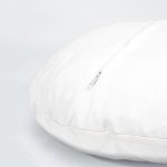 4'lü Beyaz Zemin Üzerinde Çiçek Desenli Modern Yuvarlak Yastık Kırlent Kılıf Seti Realhomes