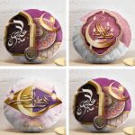 Realhomes Özel Tasarım Dijital Baskılı 4'lü Yuvarlak Yuvarlak Yastık Kırlent Kılıfı Realhomes