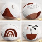 - YuvPtk4luSet454-4lu-Beyaz-Zemin-Uzerinde-Onedraw-Cizimli-Modern-Yuvarlak-Yastik-Kirlent-Kilif-Seti - Realhomes 4'lü Beyaz Zemin Üzerinde Onedraw Çizimli Modern Yuvarlak Yastık Kırlent Kılıf Seti Realhomes