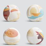 4'lü Renkli Zeminde Onedraw Çizimli Afrika Kadın Desenli Modern Yuvarlak Yastık Kırlent Kılıf Seti Realhomes