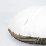 4'lü Renkli Zemin Üzerinde Onedraw Çizimli Yaprak Desenli Modern Yuvarlak Yastık Kırlent Kılıf Seti Realhomes