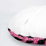 4'lü Siyah Zemin Üzerinde Renkli Kartanesi Desenli Modern Yuvarlak Yastık Kırlent Kılıf Seti Realhomes