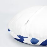 4'lü Beyaz Zemin Üzerinde Çini Desenli Modern Yuvarlak Yastık Kırlent Kılıf Seti Realhomes