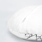 4'lü Beyaz Zeminde Ağaç Temalı Dijital Baskılı Modern Yuvarlak Yastık Kırlent Kılıf Seti Realhomes