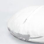 4'lü RealHomes Beyaz Zeminde Gri Palmiye Ağaç Tasarımlı Modern Yuvarlak Yastık Kırlent Kılıf Seti Realhomes