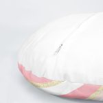 4'lü Beyaz Zemin Üzerinde Gold Detaylı Geometrik Desenli Modern Yuvarlak Yastık Kırlent Kılıf Seti Realhomes