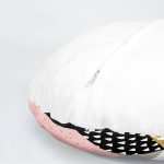 4'lü Renkli Zemin Üzerinde Gold Detaylı Yaprak Desenli Modern Yuvarlak Yastık Kırlent Kılıf Seti Realhomes