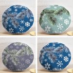 4'lü Renkli Zemin Üzerinde Kartanesi Desenli Modern Yuvarlak Yastık Kırlent Kılıf Seti Realhomes