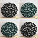 4'lü Renkli Zemin Üzerinde Çamağacı Desenli Modern Yuvarlak Yastık Kırlent Kılıf Seti Realhomes