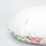 4'lü Rengarenk Zemin Üzerinde Çiçek Desenli Modern Yuvarlak Yastık Kırlent Kılıf Seti Realhomes