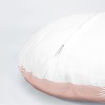 4'lü Renkli Zemin Üzerinde Yaprak Desenli Modern Yuvarlak Yastık Kırlent Kılıf Seti Realhomes